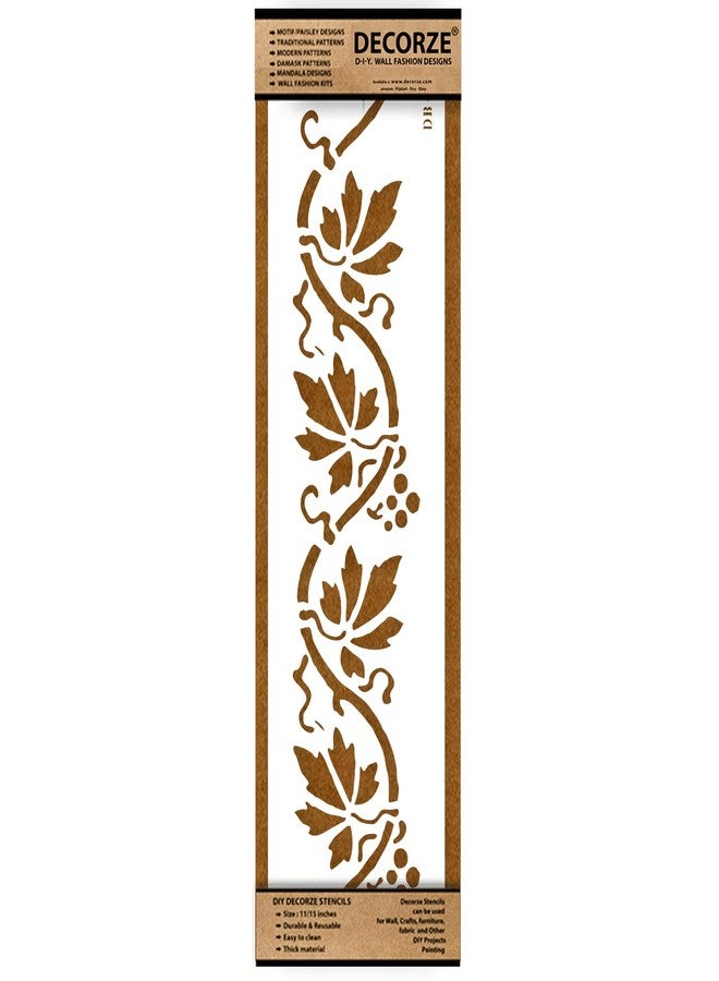 DECORZE Wall Stencils for Home | Living Room & Bedroom Painting | D Border Stencils (DB-72) - Image 4
